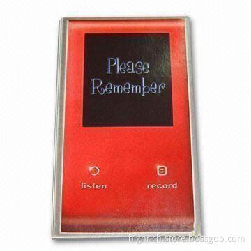Voice Recording Postcard with Record IC, Measuring 125 x 76 x 7mm